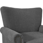 COZYMAN Fauteuil Moderne en Bois Massif Tissu/Similicuir Rembourré pour Salon