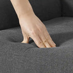 COZYMAN Fauteuil Moderne en Bois Massif Tissu/Similicuir Rembourré pour Salon