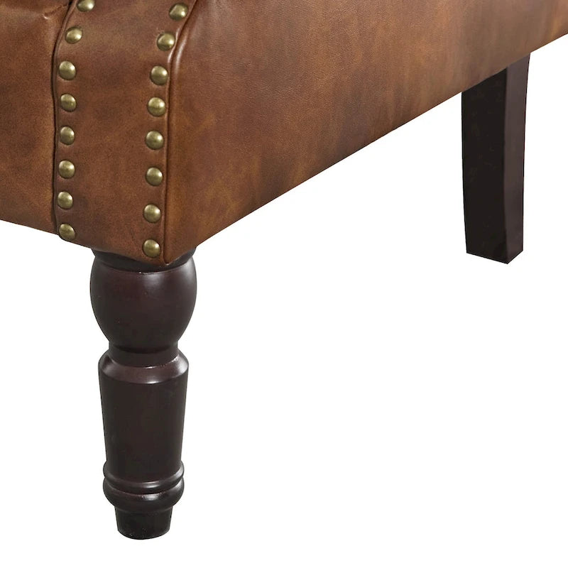 COZYMAN Fauteuil Moderne en Bois Massif Tissu/Similicuir Rembourré pour Salon