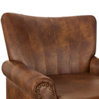 COZYMAN Fauteuil Moderne en Bois Massif Tissu/Similicuir Rembourré pour Salon