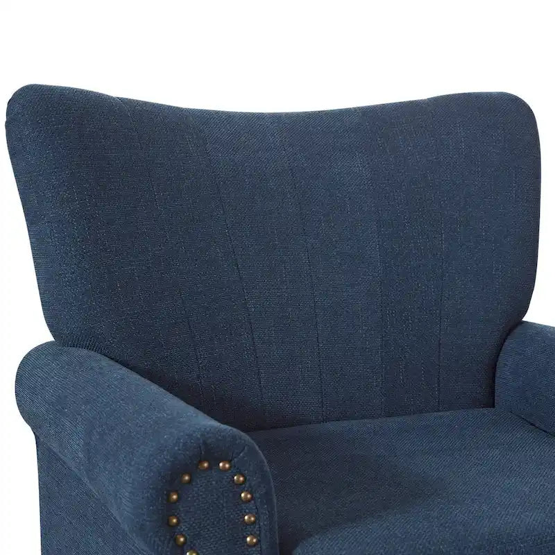 COZYMAN Fauteuil Moderne en Bois Massif Tissu/Similicuir Rembourré pour Salon