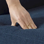 COZYMAN Fauteuil Moderne en Bois Massif Tissu/Similicuir Rembourré pour Salon