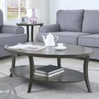 Oval Coffee Table with Shelf