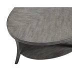 Table basse ovale avec étagère