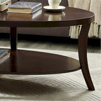 Table basse ovale avec étagère