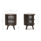 Table d'appoint avec rangement et table d'appoint ronde