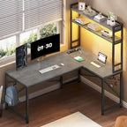 Bureau de jeu en L réversible de 45,3 po, petit bureau d'angle