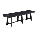 Banc de salle à manger tréteaux, noir, style ferme industrielle, design chevalet, 60.5" L, 2-3 places