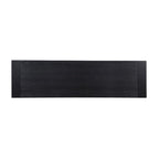 Banc de salle à manger tréteaux, noir, style ferme industrielle, design chevalet, 60.5" L, 2-3 places