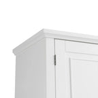 Meuble Colonne de Rangement pour Salle de Bain, Gris/Noir/Blanc, 4 Portes 1 Tiroir, Étagère Réglable