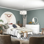 Commode 6 tiroirs, MDF, 120 cm L, Moderne, Utilisable comme meuble TV, Anti-basculement, Gris/Blanc/Rose/Vert
