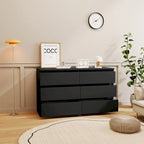 Commode 6 tiroirs, MDF, 120 cm L, Moderne, Utilisable comme meuble TV, Anti-basculement, Gris/Blanc/Rose/Vert