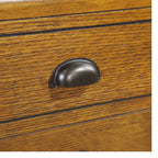 Table basse rectangulaire, 4 tiroirs, bois de pin et MDF, placage chêne, pieds en forme de gourde, 101,6 cm (L) x 59,9 cm (l) x 50,8 cm (H), marron/espresso