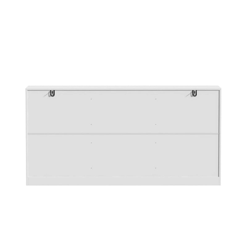 Commode 6 tiroirs, blanche, façade arquée, places N/A